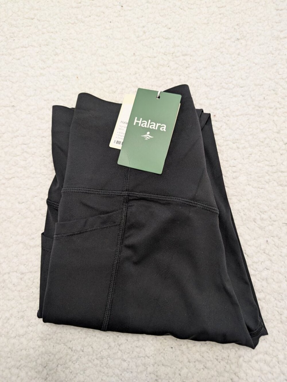 Halara Black High Waisted Leggings Womens Small Full Length NWT - Picture 5 of 10